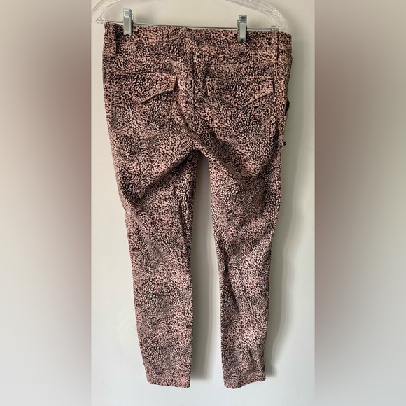 Joie Animal Print Cargo Moto Skinny Jeans Size 28 in Pink - Picture 6 of 7